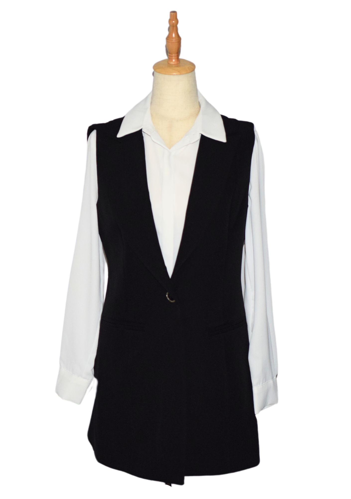 Sleeveless Blazer - Black