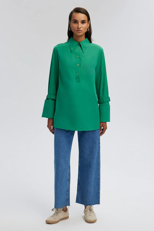 Sleeve Belt Shirt - Green