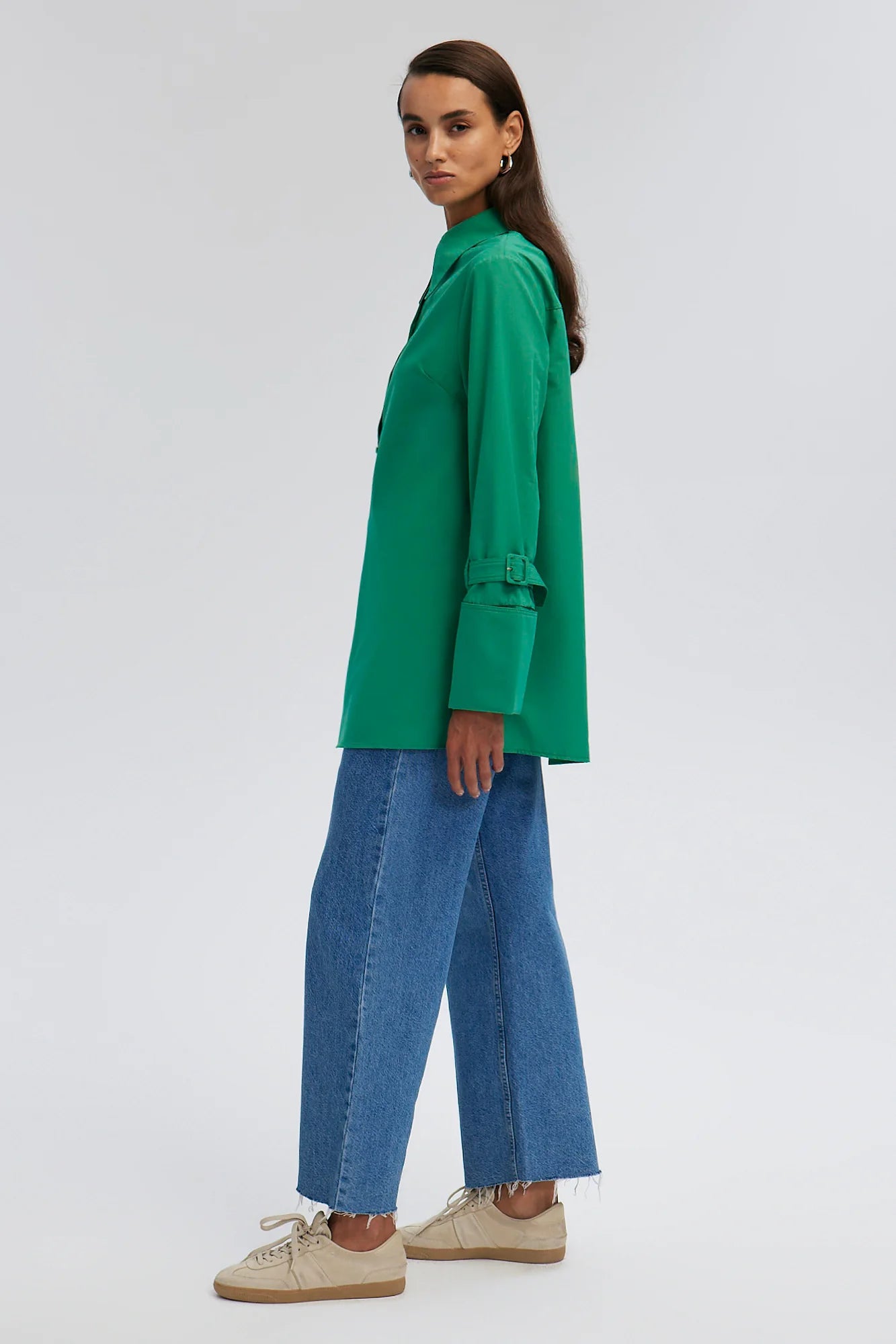 Sleeve Belt Shirt - Green