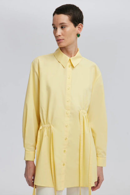 Button Down Detailed Shirt - Yellow