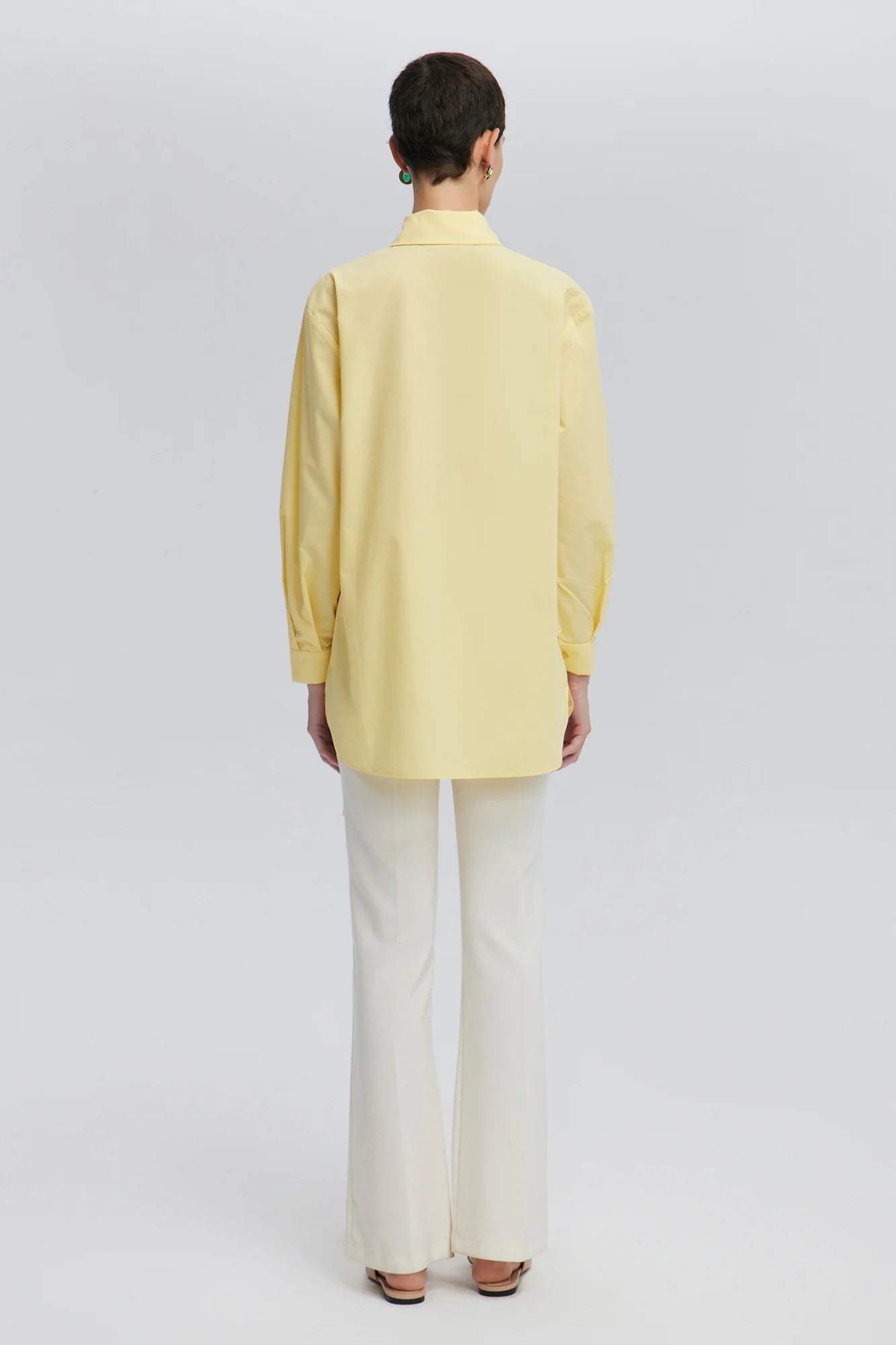 Button Down Detailed Shirt - Yellow