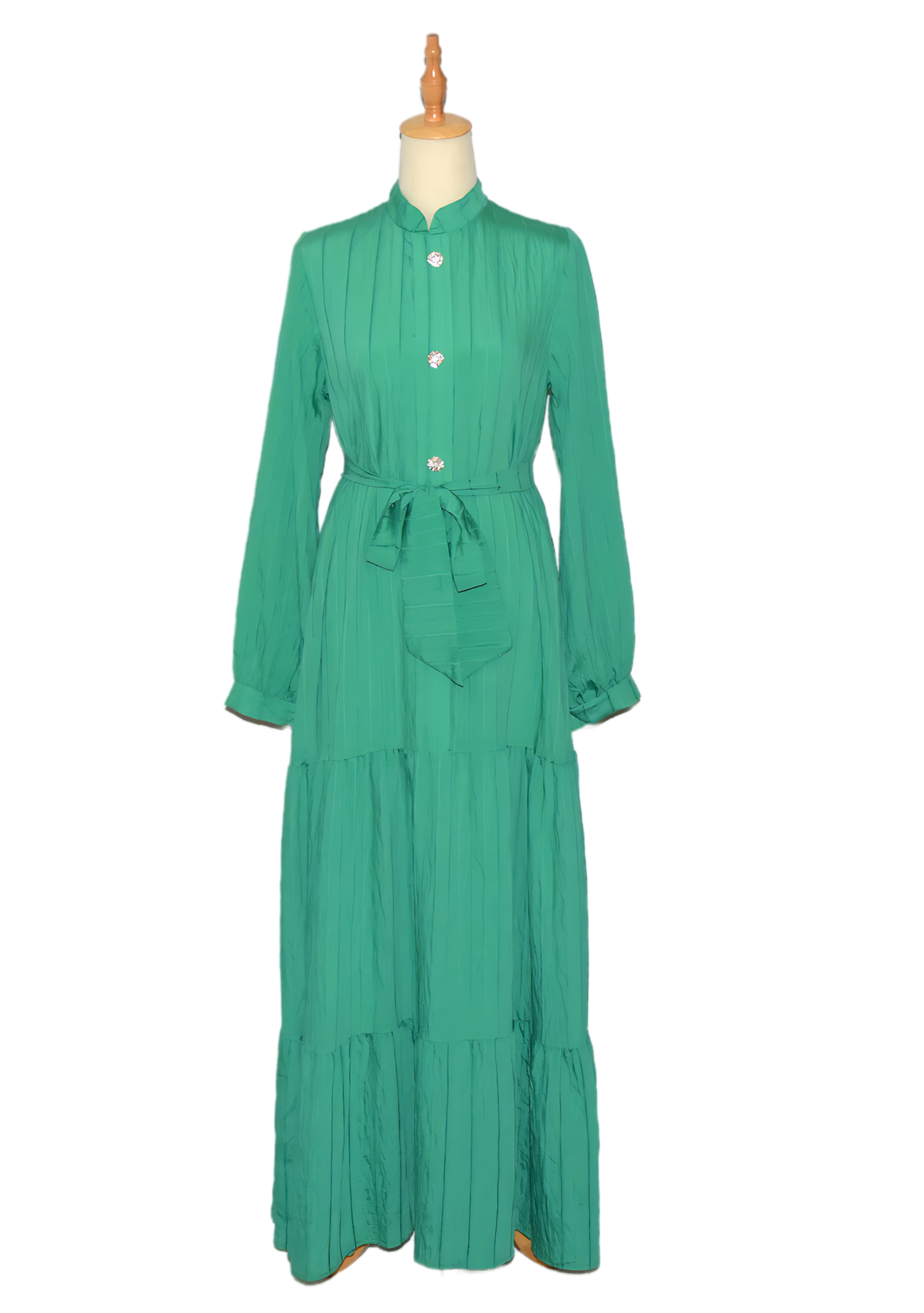 Rippled Dress - Green