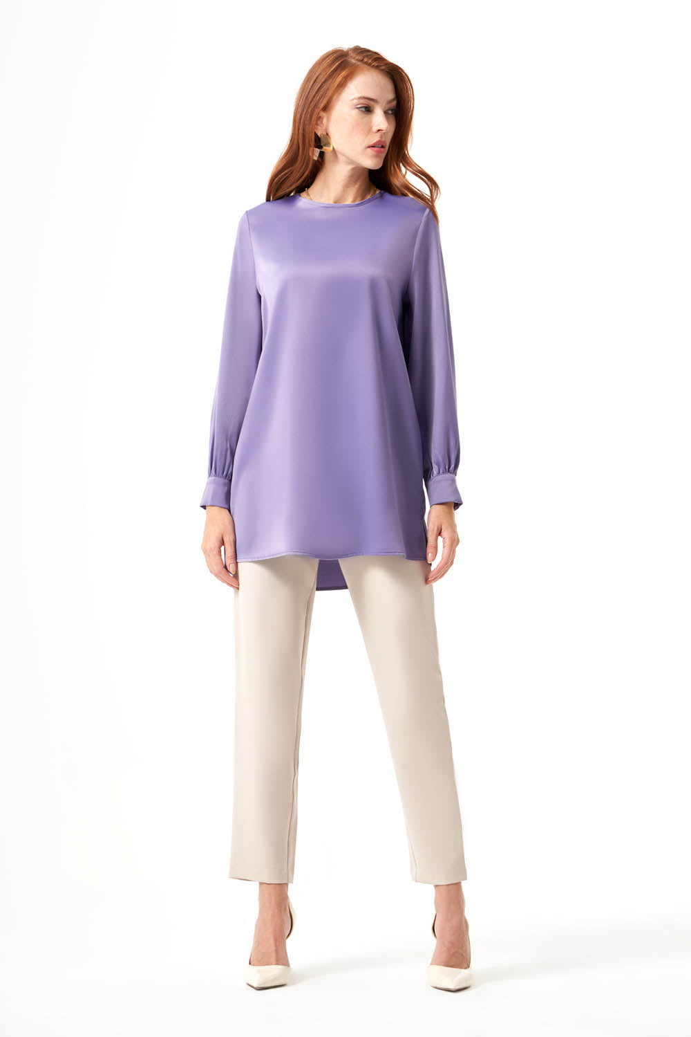 Satin Tunic - Lilac