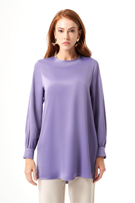 Satin Tunic - Lilac