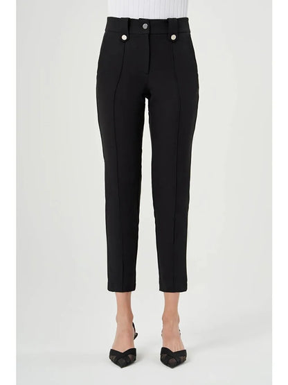 Buttoned Trousers - Black