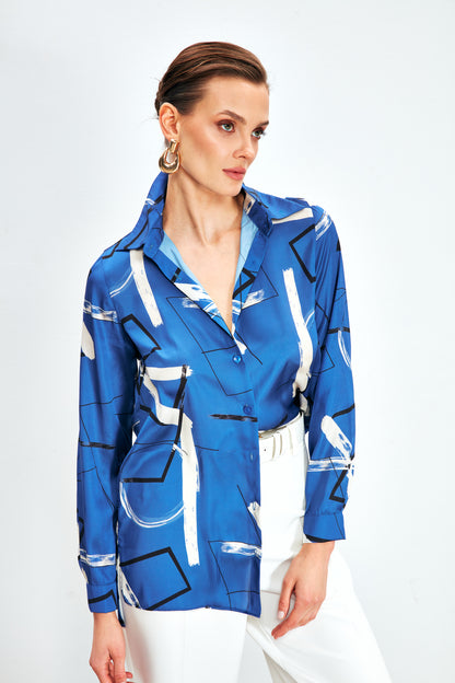 Geometric Shapes Patterned Blouse