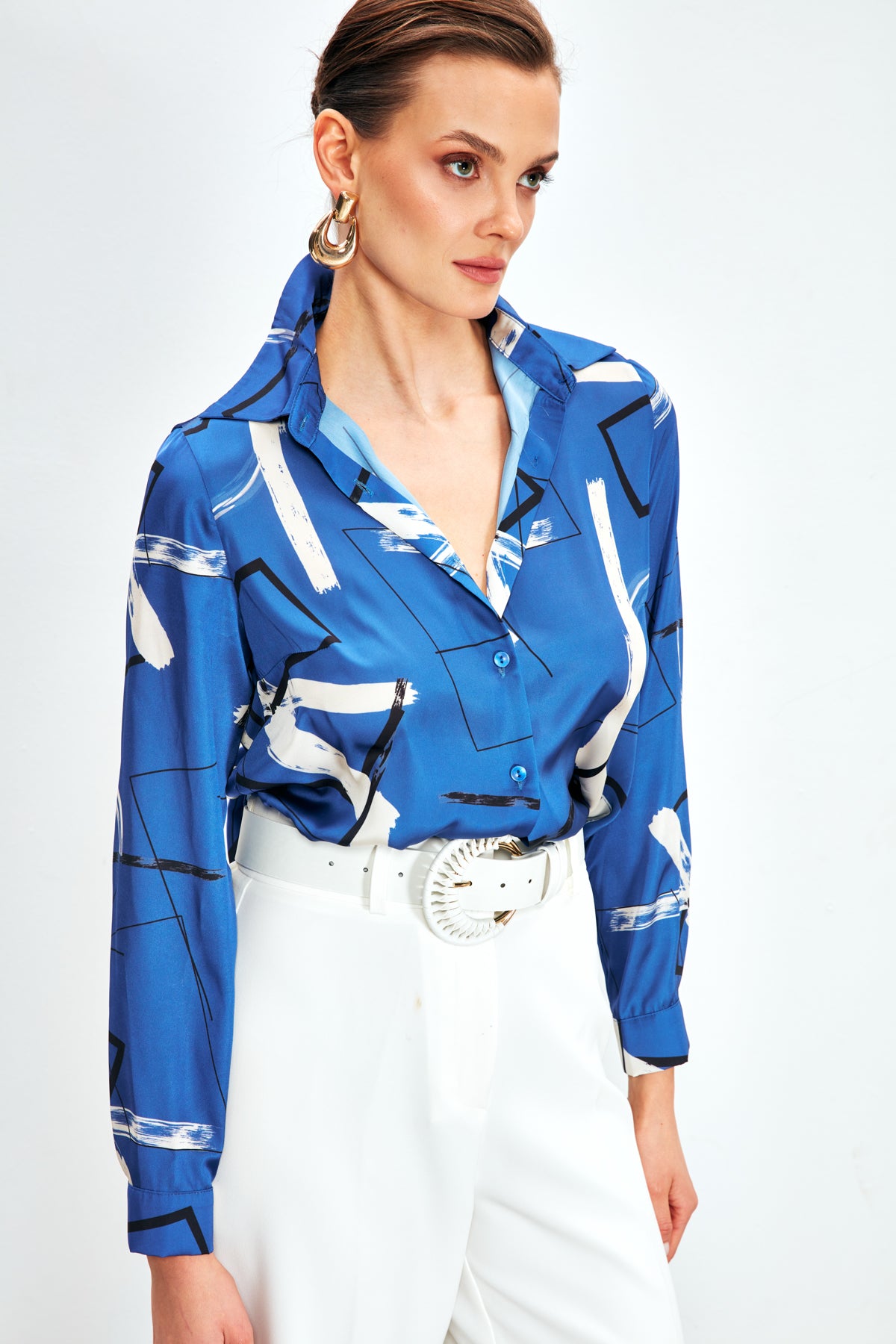 Geometric Shapes Patterned Blouse